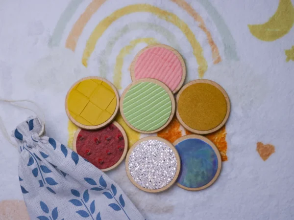 Fichas Sensoriales con Diferentes Texturas + Bolsita