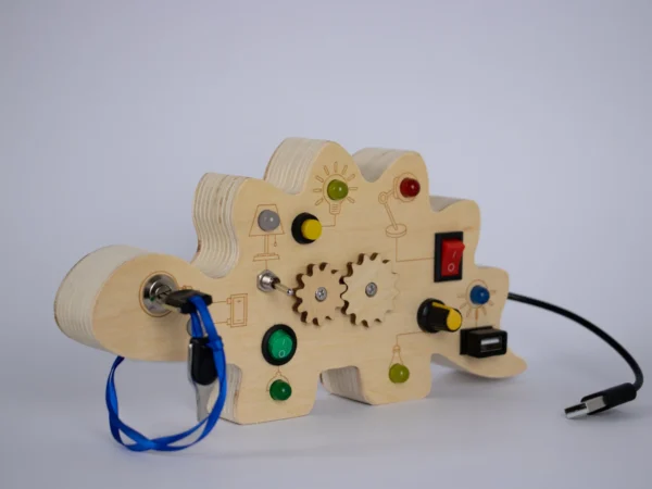 Tortuga Sensorial - Dinosaur Busy Board