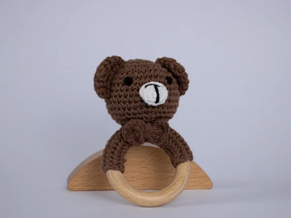 Sonaja de Osito Tejida Tipo Crochet